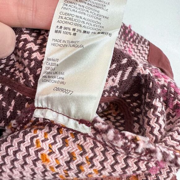 Anthropolgie Jacket Shacket Women Small Hudson Plaid Pink Heavy Button Up Cozy - Picture 8 of 13